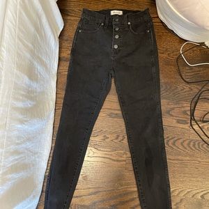 Madewell black wash skinny jeans! (Worn 2 times)